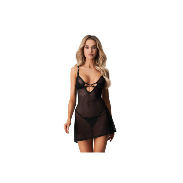 Alliane nuisette et string - Noirs